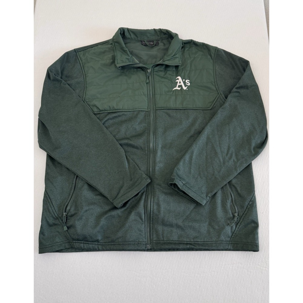 Dunbrooke Oakland A's Athletics Mens Full Zip Jacket 2XL Green Vintage